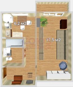 42,6 м², 2-комнатная квартира 1 800 000 ₽ - изображение 41