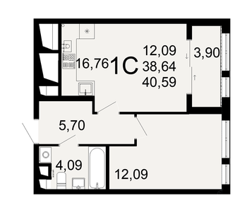 37 м², 1-комнатная квартира 4 100 000 ₽ - изображение 50