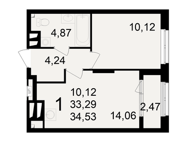 34,6 м², 1-комнатная квартира 3 100 000 ₽ - изображение 107