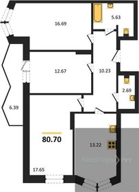 Квартира 80,7 м², 3-комнатная - изображение 1