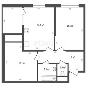 Квартира 62,4 м², 2-комнатная - изображение 2