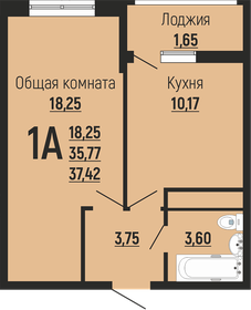 35,6 м², 1-комнатная квартира 4 600 000 ₽ - изображение 84