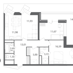 Квартира 85,4 м², 3-комнатная - изображение 3