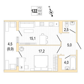 60,2 м², 2-комнатная квартира 12 700 000 ₽ - изображение 96