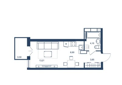 31,8 м², 1-комнатная квартира 3 686 480 ₽ - изображение 13