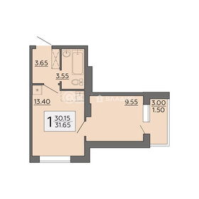 36,4 м², 1-комнатная квартира 3 564 260 ₽ - изображение 31