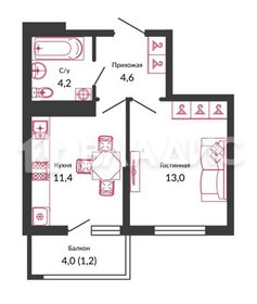 41,4 м², 1-комнатная квартира 4 900 000 ₽ - изображение 57
