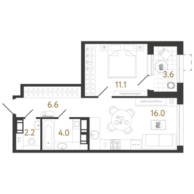 40 м², 1-комнатная квартира 13 012 236 ₽ - изображение 69