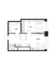 56,2 м², 1-комнатная квартира 8 545 440 ₽ - изображение 22
