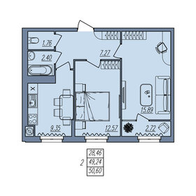 47,4 м², 2-комнатная квартира 3 990 000 ₽ - изображение 80