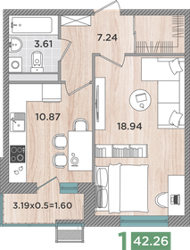 40,4 м², 1-комнатная квартира 5 370 540 ₽ - изображение 48