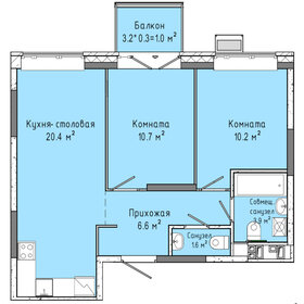 53,3 м², 2-комнатная квартира 4 646 400 ₽ - изображение 74