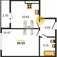 Квартира 34,5 м², 1-комнатная - изображение 5