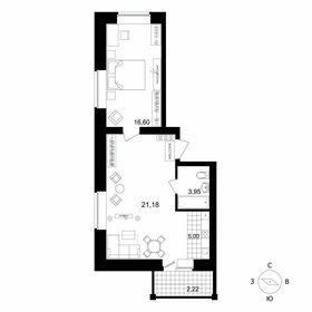 Квартира 55 м², 2-комнатная - изображение 1