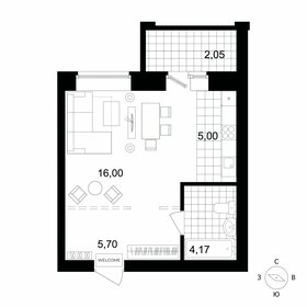 Квартира 30,9 м², 1-комнатная - изображение 1