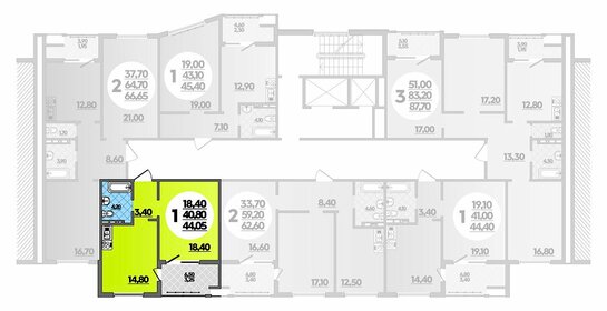36,5 м², 1-комнатная квартира 5 150 000 ₽ - изображение 70