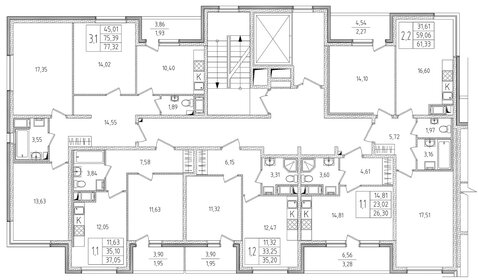 37,3 м², 1-комнатная квартира 6 147 900 ₽ - изображение 35