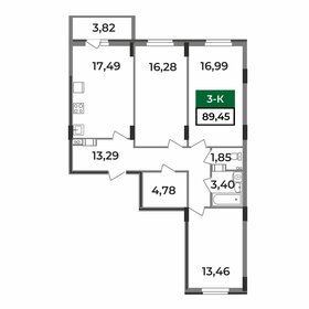 78,9 м², 3-комнатная квартира 9 700 000 ₽ - изображение 74