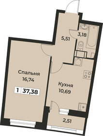 38,2 м², 1-комнатная квартира 5 950 000 ₽ - изображение 81