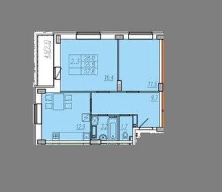 60 м², 2-комнатная квартира 4 798 400 ₽ - изображение 50