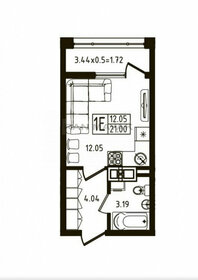 Квартира 21 м², 1-комнатная - изображение 4