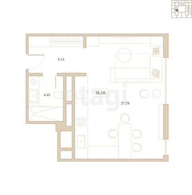 Квартира 38,1 м², студия - изображение 1