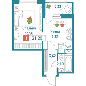 31 м², 1-комнатная квартира 6 150 000 ₽ - изображение 52