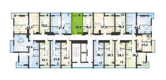 18 м², 1-комнатная квартира 7 250 000 ₽ - изображение 48