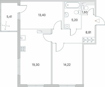 Квартира 65,2 м², 2-комнатная - изображение 1