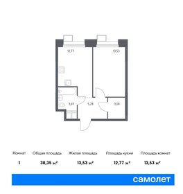 38,4 м², 1-комнатные апартаменты 10 644 031 ₽ - изображение 30
