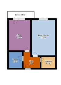 30,9 м², 1-комнатная квартира 3 900 000 ₽ - изображение 46