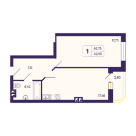 45,3 м², 1-комнатная квартира 8 250 000 ₽ - изображение 73