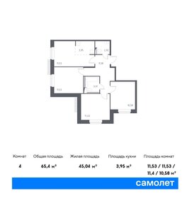 Квартира 65,4 м², 3-комнатная - изображение 1