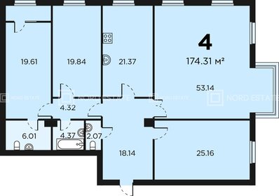 Квартира 174,3 м², 4-комнатная - изображение 1