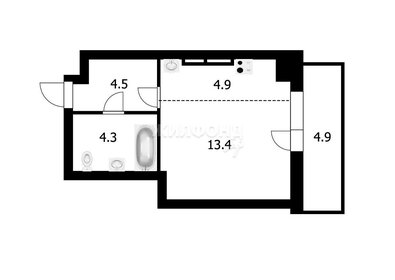 Квартира 27,1 м², студия - изображение 1