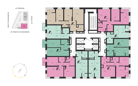72 м², 2-комнатная квартира 9 550 000 ₽ - изображение 81