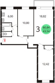 60 м², 3-комнатная квартира 24 000 000 ₽ - изображение 1