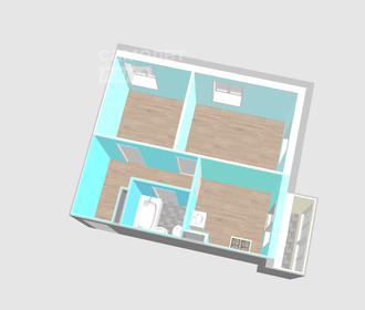 Квартира 51,9 м², 2-комнатная - изображение 2