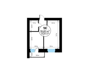 32,4 м², 1-комнатная квартира 3 698 136 ₽ - изображение 61