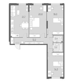 Квартира 92,6 м², 2-комнатная - изображение 1