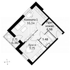 Квартира 38 м², 1-комнатная - изображение 4