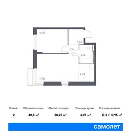 Квартира 40,8 м², 1-комнатная - изображение 1