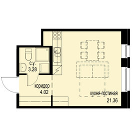 26,6 м², квартира-студия 7 400 000 ₽ - изображение 61