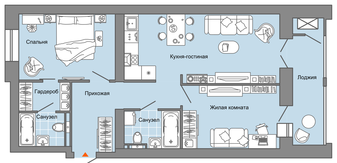 70 м², 3-комнатная квартира 7 242 126 ₽ - изображение 19