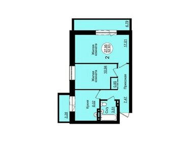 45,9 м², 2-комнатная квартира 5 130 000 ₽ - изображение 16