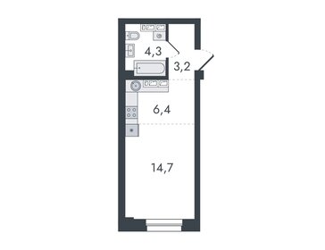 Квартира 28,6 м², студия - изображение 1