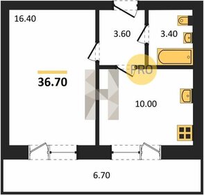 Квартира 36,7 м², 1-комнатная - изображение 1