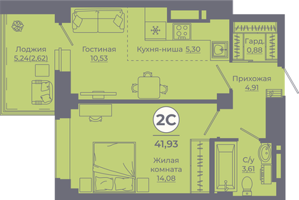 40 м², 2-комнатная квартира 6 000 000 ₽ - изображение 108