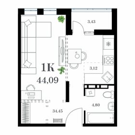 41,9 м², 1-комнатная квартира 8 790 600 ₽ - изображение 33