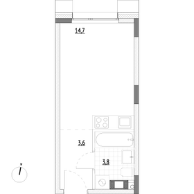 Квартира 22,1 м², студия - изображение 2